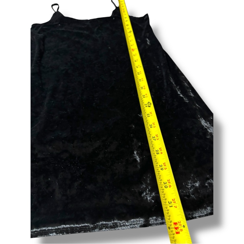 Hollister Black Velvet Sleeveless Adjustable Straps Soft Mini Slip Dress - Picture 9 of 16